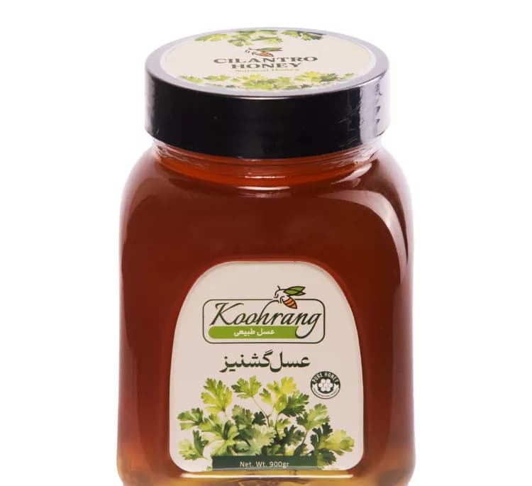 عسل طبیعی گشنیز رویال کندو کوهرنگ وزن 900 گرم