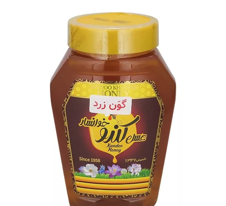 عسل گون زرد کندو خوانسار وزن 1050 گرم