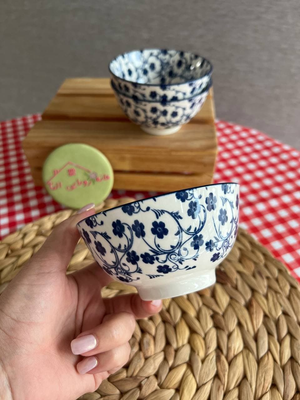 کاسه ماست خوری دنی هوم- طرح گل سرمه ای — تصویر ۳