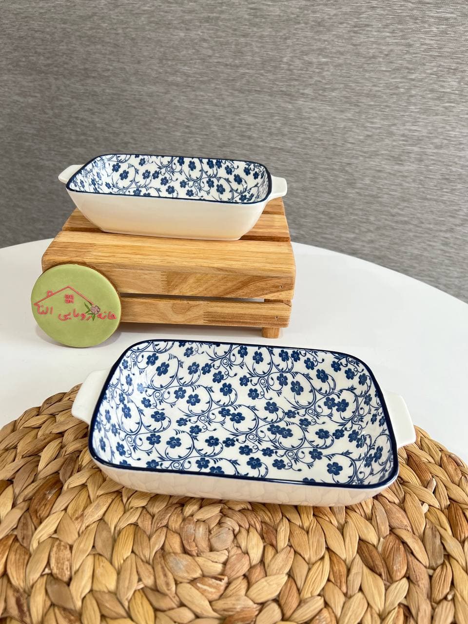 تابه مستطیلی دنی هوم- طرح گل سرمه ای — تصویر ۵