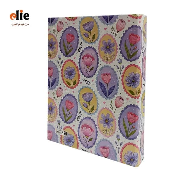 دفتر کلاسور 26 حلقه ایمان طرح گل
