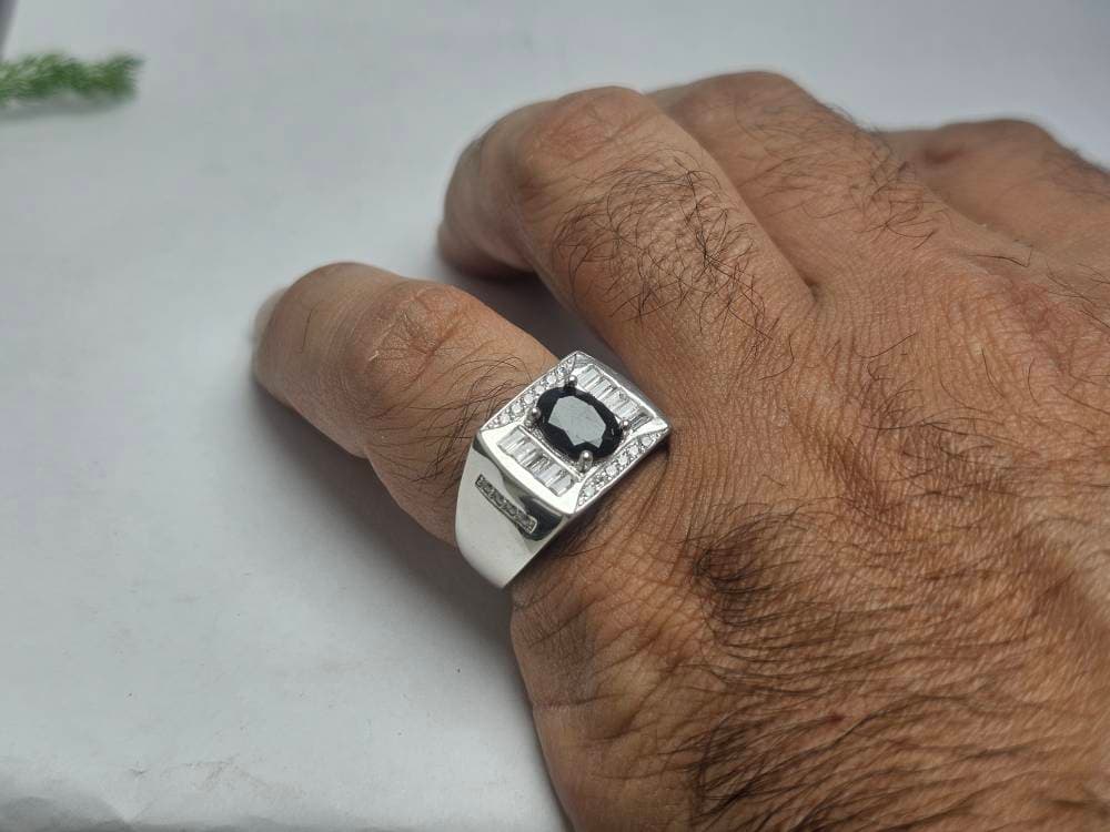 انگشتر نقره یاقوت کبود اصلی — تصویر ۸