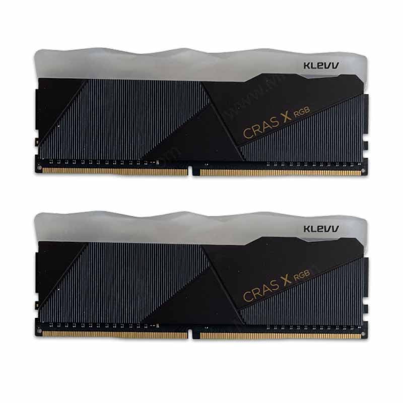 پک رم 16 گیگ Klevv Cras X RGB 16GB (8×2) DDR4 3200Mhz استوک گارانتی تا 1404/09 — تصویر ۲