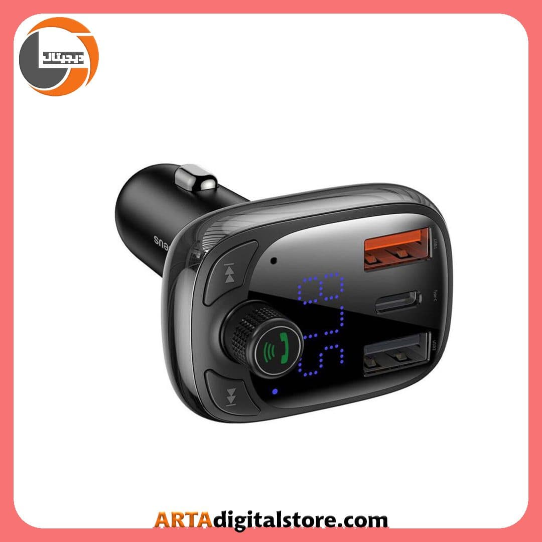 شارژر فندکی Baseus T-Typed QC4 CCTM-B01 With Bluetooth FM Player Black — تصویر ۵