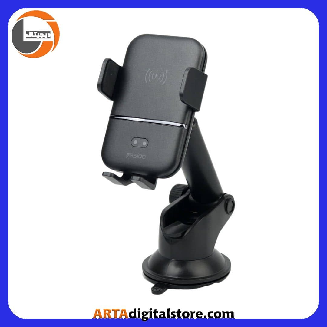 هولدر و شارژر بی سیم Yesido C121 15W Black — تصویر ۵