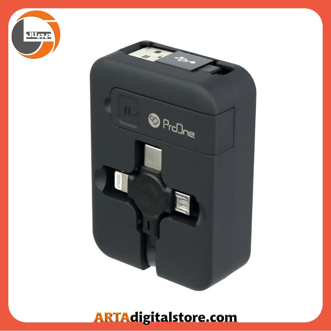 کابل 3 سر پرووان ProOne PCC365R 2.4A Black — تصویر ۵