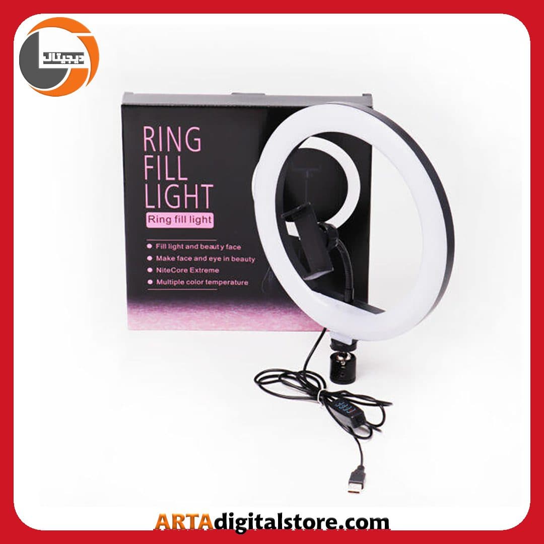 رینگ لایت رومیزی Ring Light HX-260 10″ Black — تصویر ۲