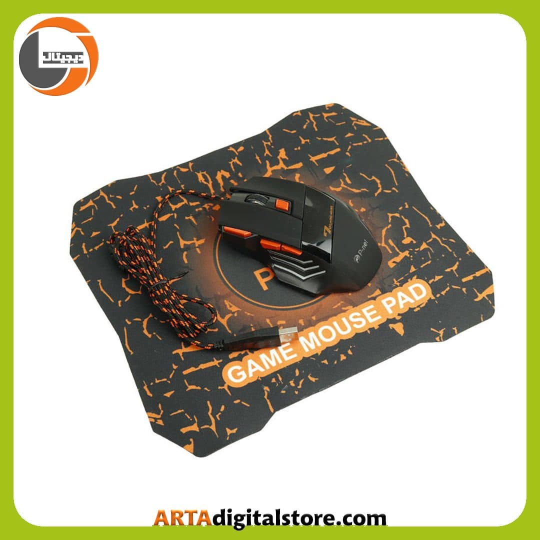 موس گیمینگ پی نت P-net Gaming GM.15 Black بهمراه موس پد — تصویر ۳