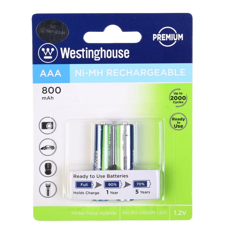 باتری نیم قلمی شارژی ۸۰۰ میلی آمپر وستینگ هاوس(Westinghouse)