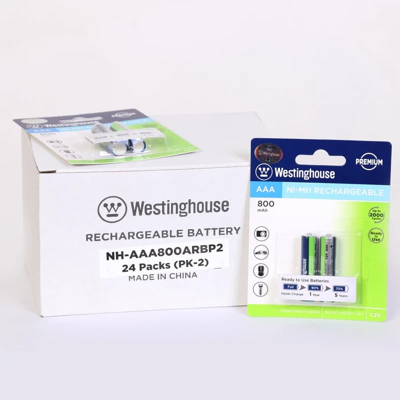 باتری نیم قلمی شارژی ۸۰۰ میلی آمپر وستینگ هاوس(Westinghouse) — تصویر ۲