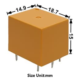 رله 24 ولت 7 آمپر پایه میلون T73 مارک QIANJI کد JQC-3F-1C-24VDC