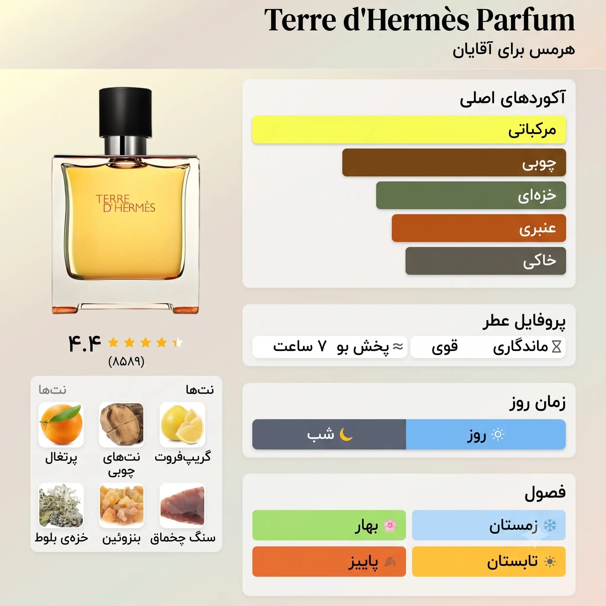 عطر ادکلن هرمس تق پرفیوم اصل | Hermès Terre d’Hermès Parfum 200 ml — تصویر ۳