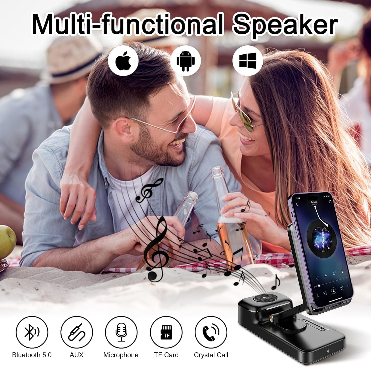 استند شارژ وایرلس اسپیکردار MepvabKY — تصویر ۵