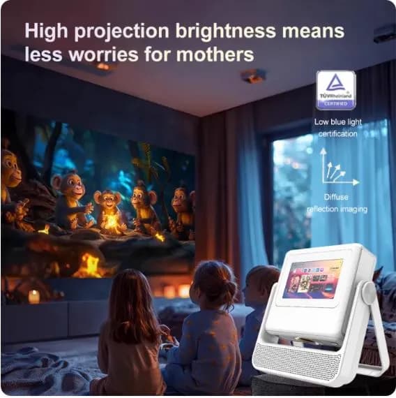 ویدئو پروژکتور هوشمند مدل A5 Pro با صفحه نمایش لمسی — تصویر ۲