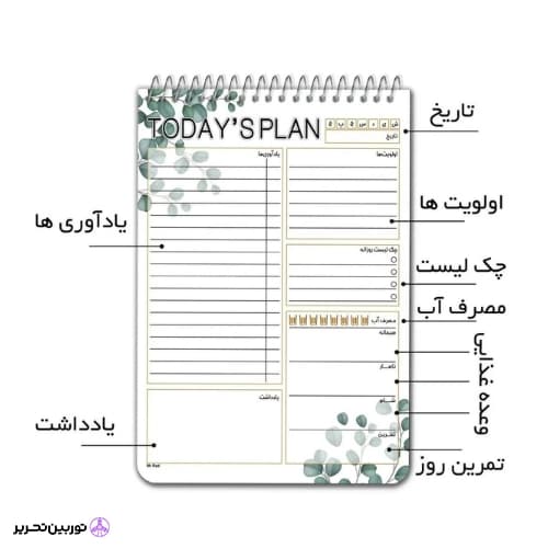 دفتر برنامه ریزی طرح برگ مدل پلنر روزانه — تصویر ۲