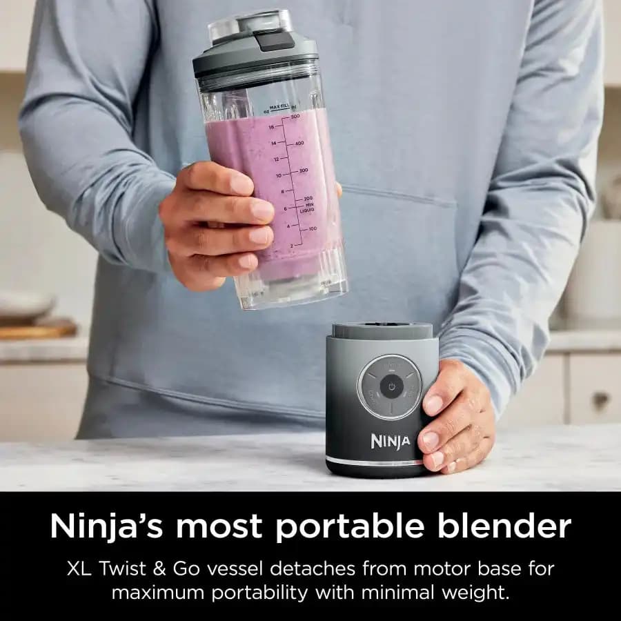شیکر شارژی نینجا رنگ خاکستری مدل Ninja Blast Max BC251 — تصویر ۲