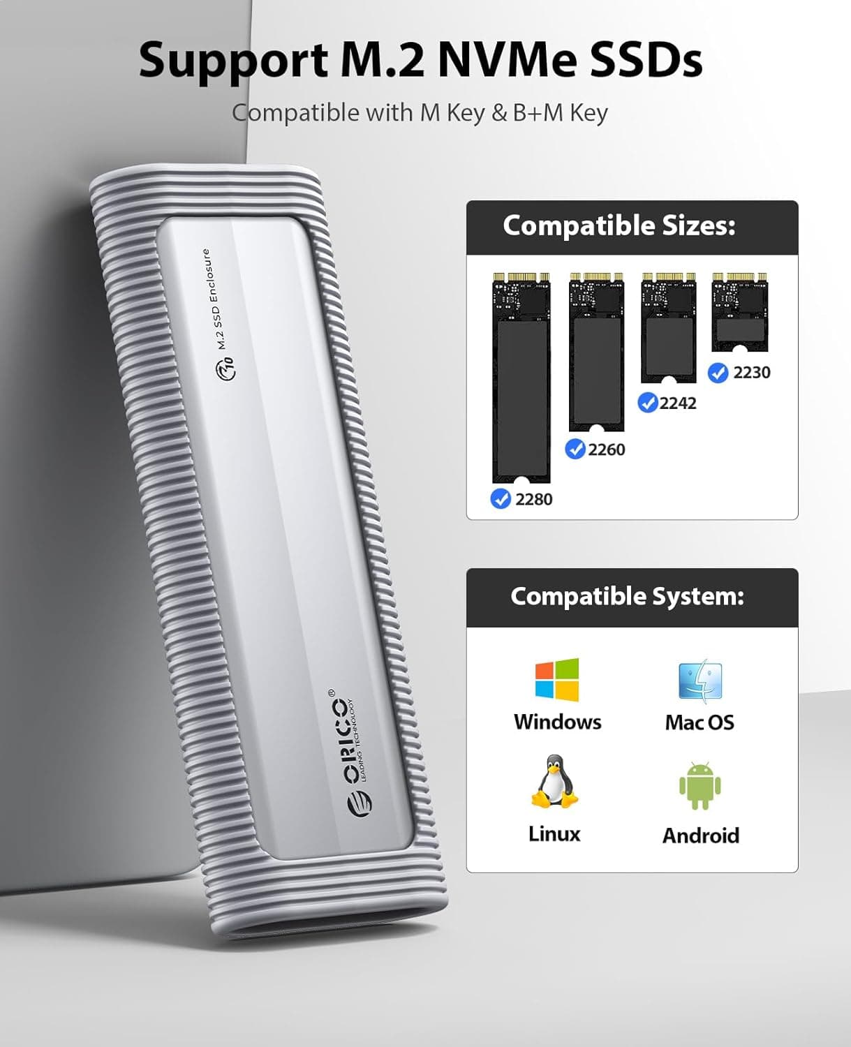 باکس اس اس دی M.2 NVMe اوریکو مدل AXM2-G2-V1 — تصویر ۳