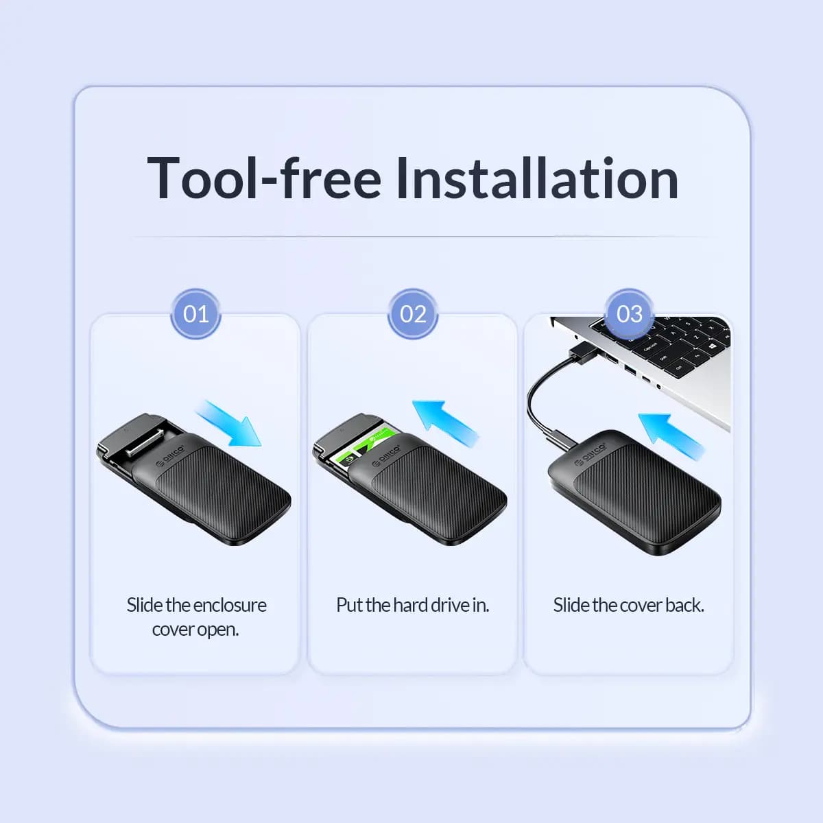 باکس هارد و اس اس دی 2.5 اینچ اوریکو مدل 2020C3-V1 — تصویر ۶