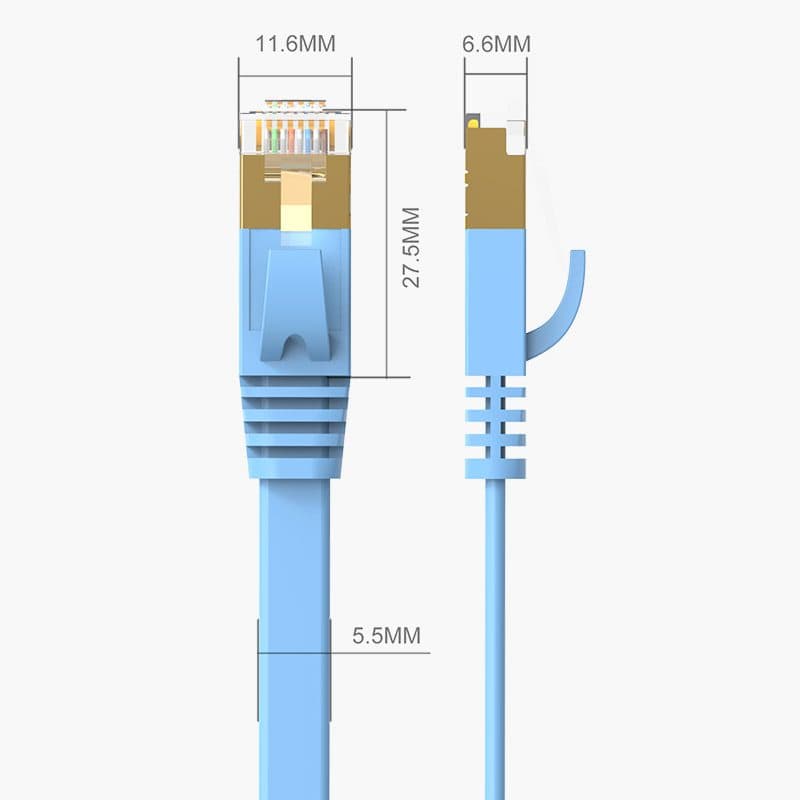 پچ کورد تخت CAT7 SSTP اوریکو مدل PUG-C7B-80 طول 8 متر — تصویر ۲