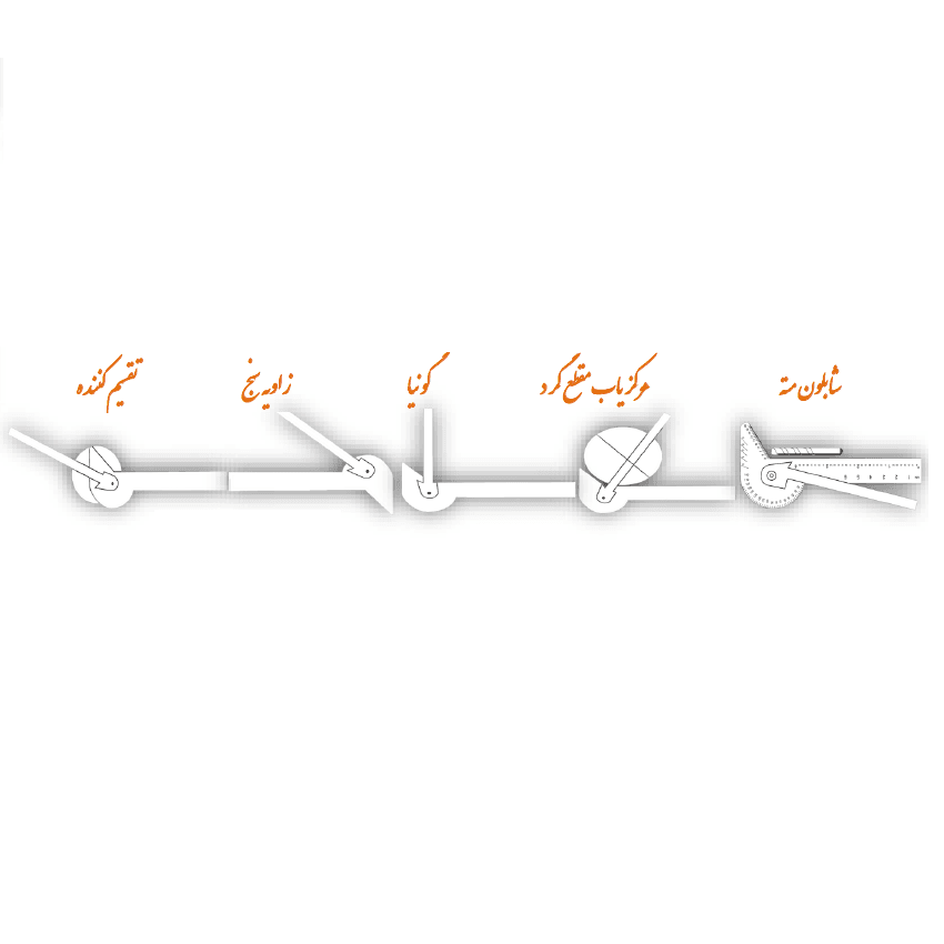 شابلون و خط کش چندکاره تایسیز هند مدل RNG/4 — تصویر ۲