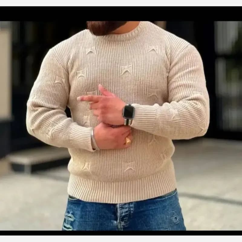 بافت زاپ دار زنانه فریزی روژان بلند ضخیم پاییزی فری سایز — تصویر ۳