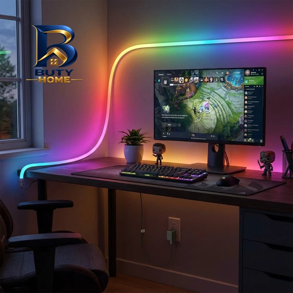 ریسه نئون فلکسی ۱۲ ولت مدل RGB کد RGB۱۲v طول ۵ متر اصل — تصویر ۳