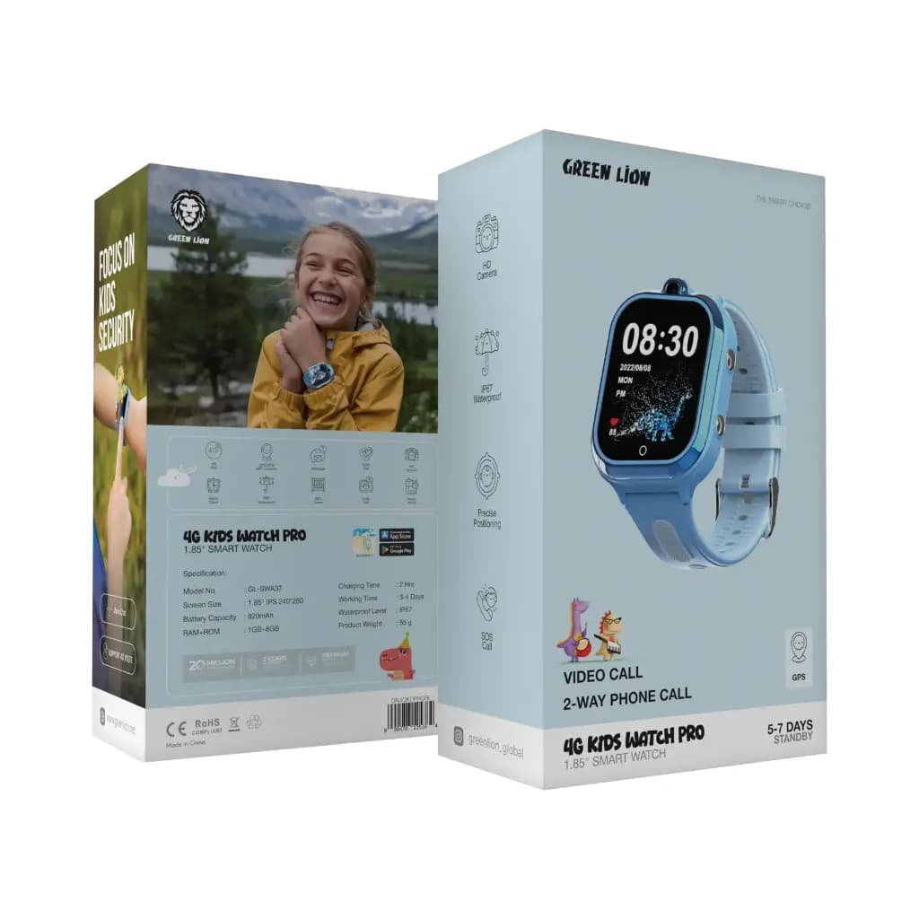 ساعت هوشمند مخصوص کودکان بدون ریجیستری گرین لاین مدل Green Lion 4G Kids Watch Pro 1.85″ Smart Watch — تصویر ۳