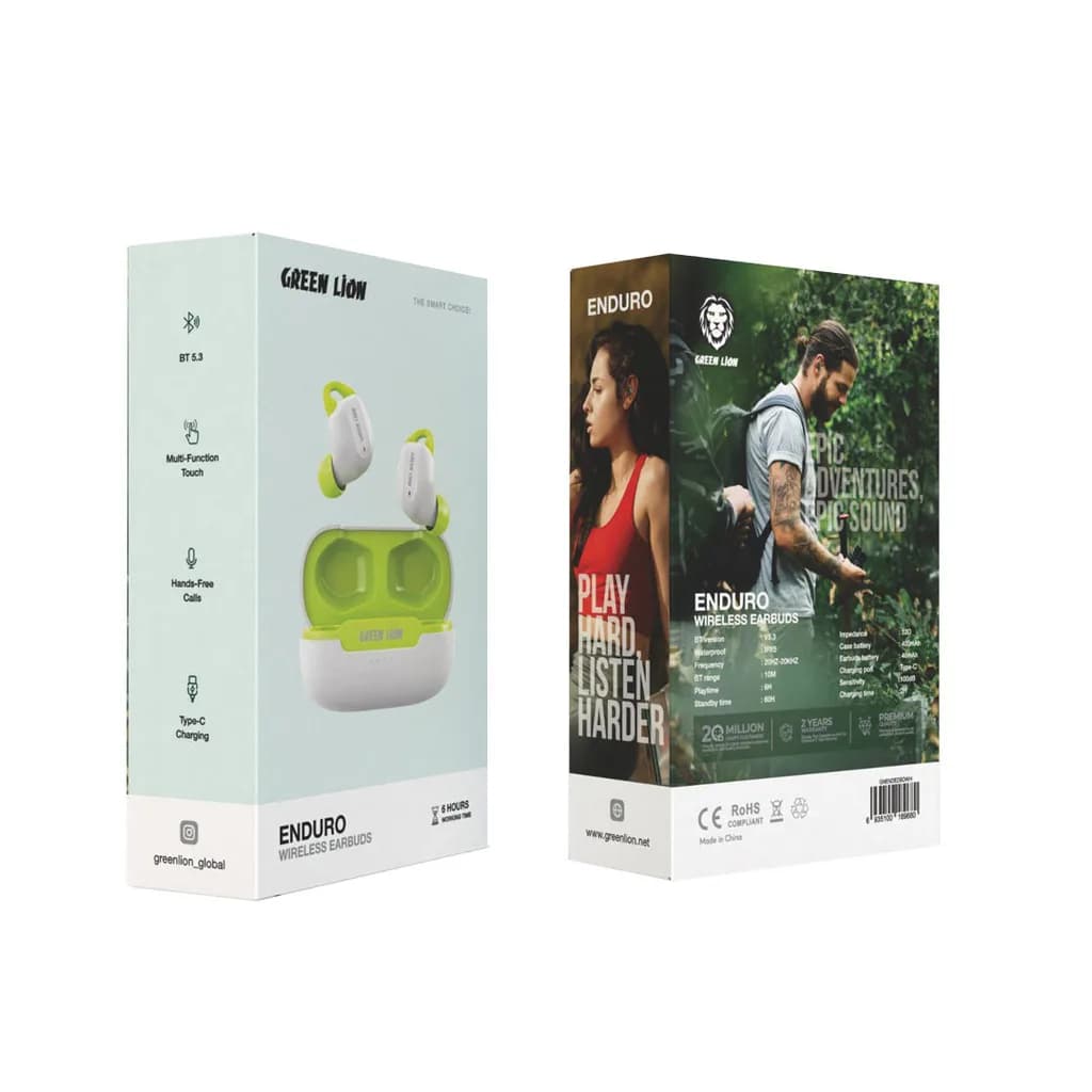 هندزفری بلوتوثی گرین لاین مدل Green Lion Enduro Wireless Earbuds — تصویر ۳