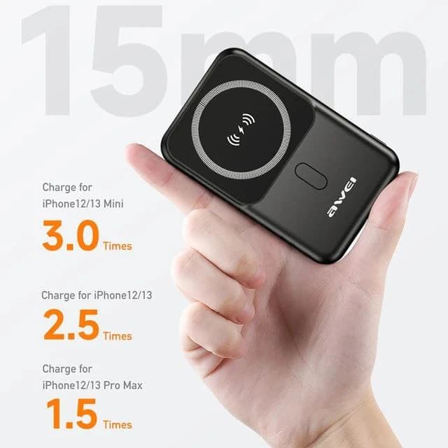 پاوربانک وایرلس 10000 هزار 22.5 وات مگنتی اوی Awei P139K — تصویر ۷