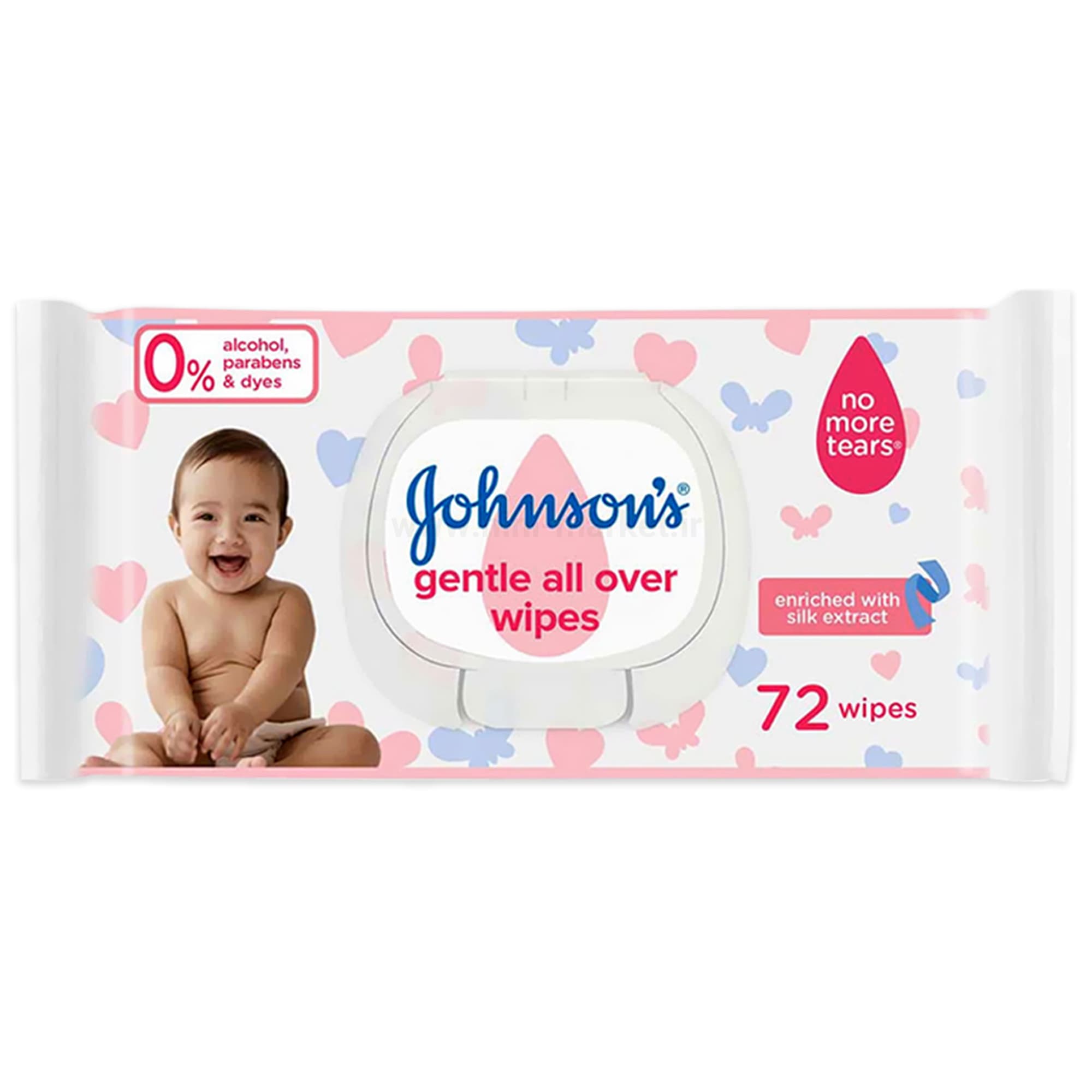 دستمال مرطوب 72 عددی درب دار جانسون Johnsons