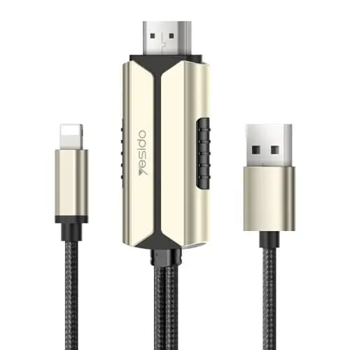 کابل لایتنینگ به HDMI یسیدو 4k طول 2 متر Yesido Lightning To HDMI CABLE HM12 2M HM12