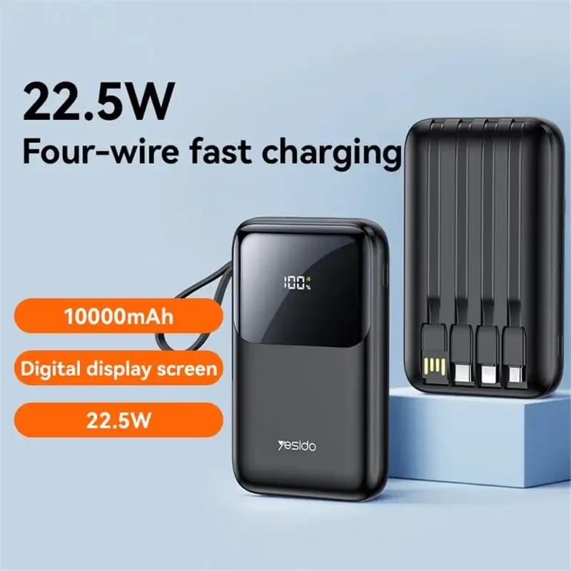 پاوربانک با ظرفیت 10000mAh هزار و شارژ سریع PD 20W یسیدو مدل Yesido YP71 — تصویر ۷
