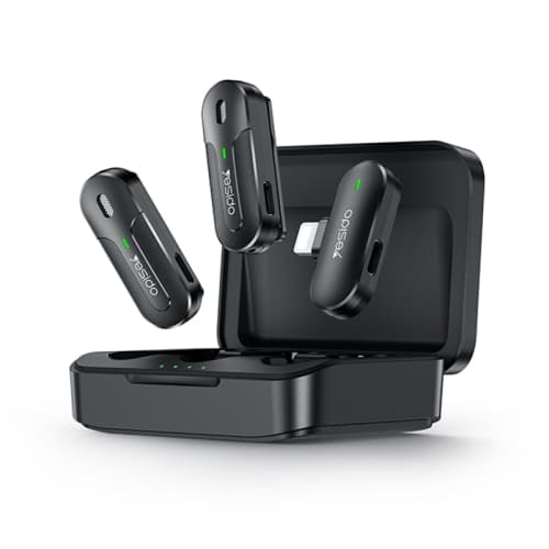 میکروفون یقه ای دوکاربره لایتنینگ یسیدو YESIDO KR16 LAVALIER MIC