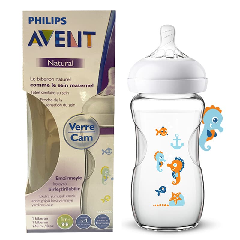 شیشه شیر نچرال پیرکس 240 میل دریایی اونت Avent