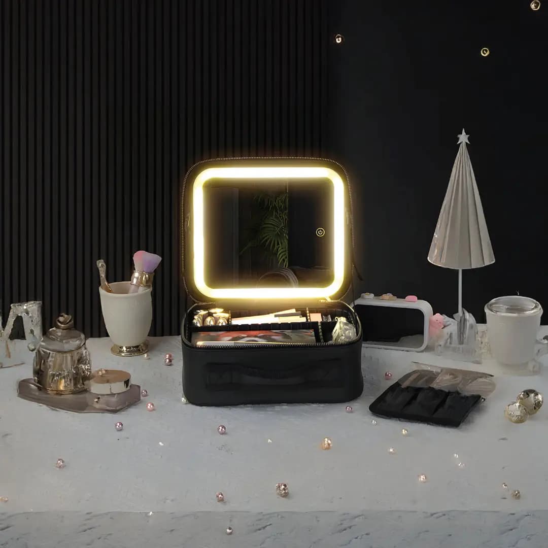کیف لوازم آرایشی قابل حمل رینگ لایت دار گرین لاین Green Lion Makeup Organizer GNMAKEORGBK — تصویر ۳