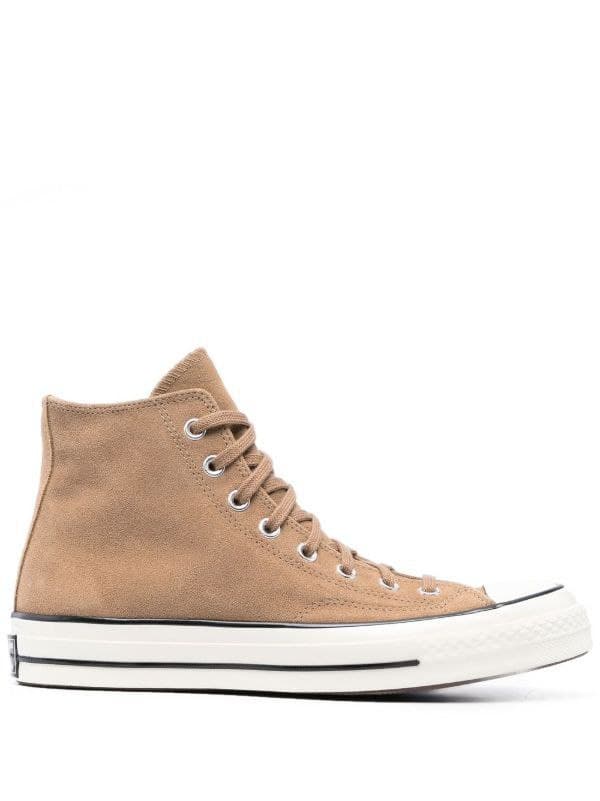 کانورس آل استار ۱۹۷۰ ساقدار جیر قهوه ای Converse all star chuck 1970 high Sude brown — تصویر ۴