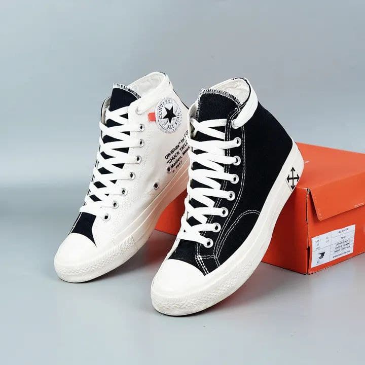 کانورس ساقدار آف وایت پارچه ای Converse all star off white — تصویر ۲
