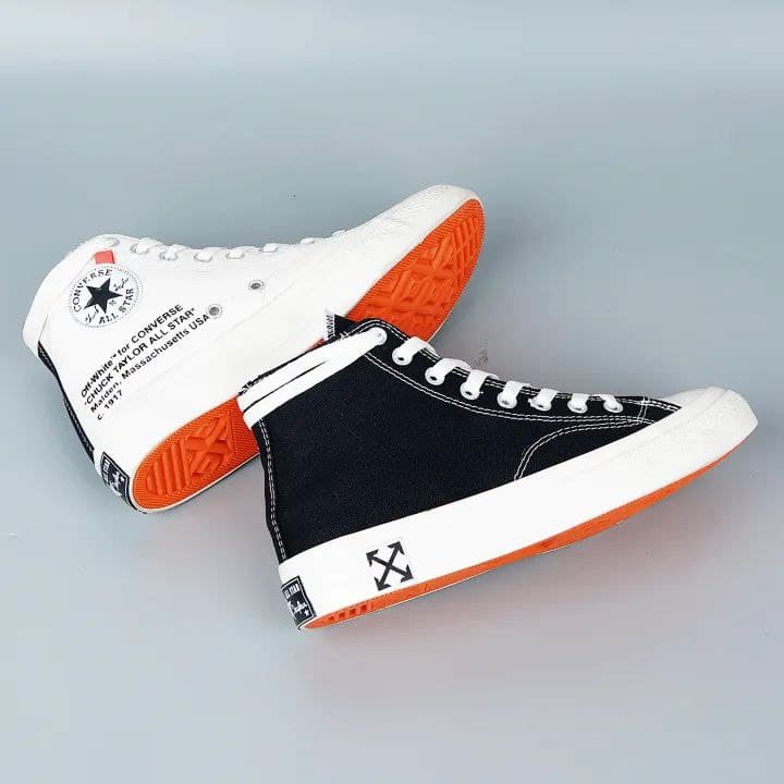 کانورس ساقدار آف وایت پارچه ای Converse all star off white — تصویر ۵