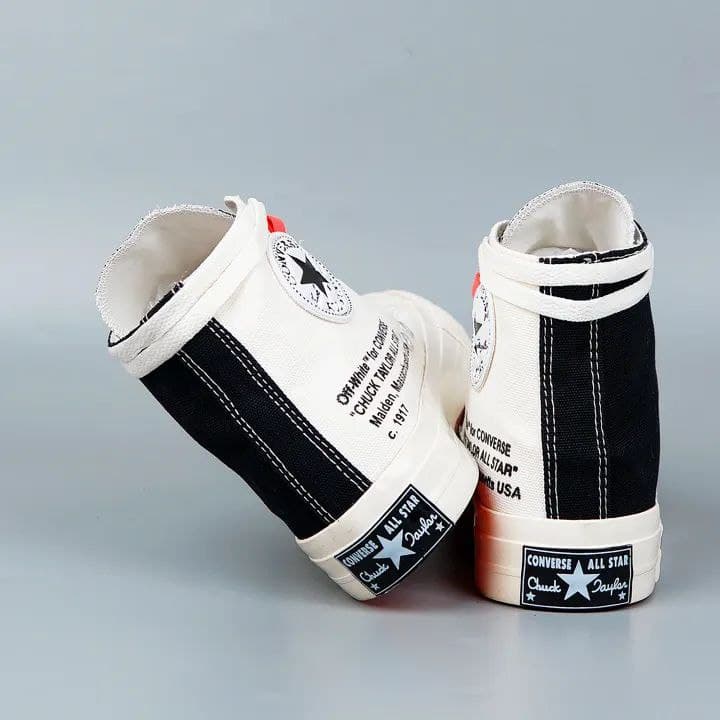 کانورس ساقدار آف وایت پارچه ای Converse all star off white — تصویر ۳