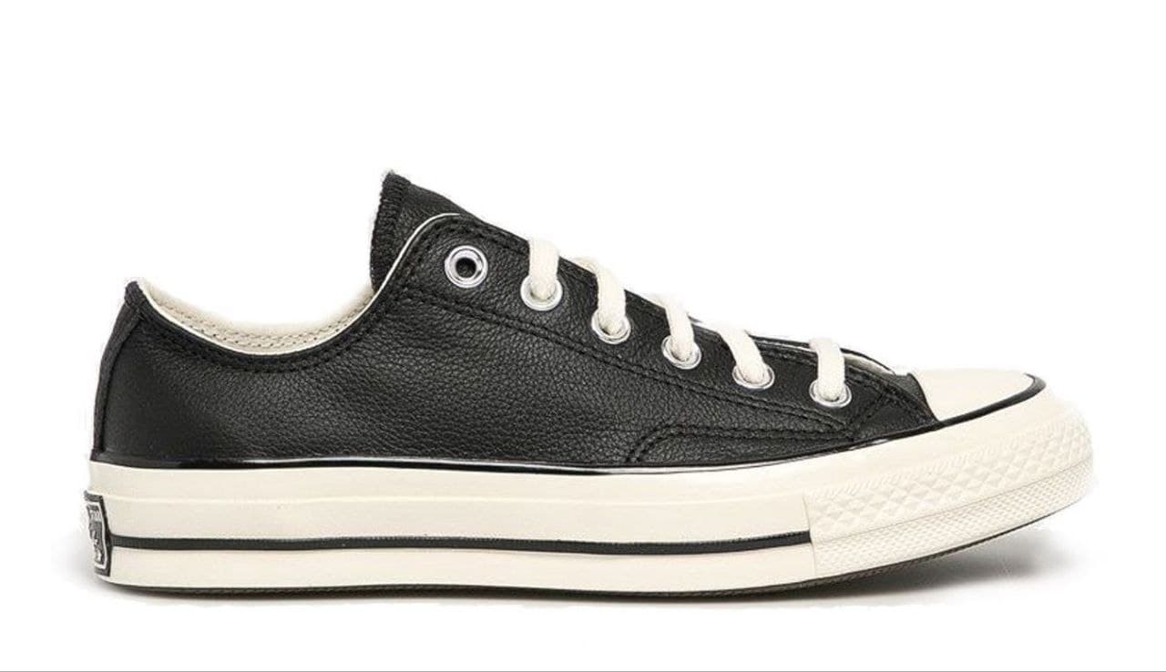 کانورس بدون ساق ۱۹۷۰ چرمی مشکی Converse all star 1970 low leather