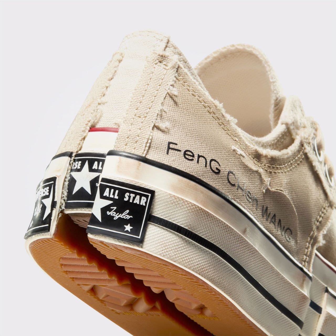 کانورس آل استار بدون ساق ایکس فنگ چن ونگ کرمی Converse 1970 X Feng Chen Weng — تصویر ۵