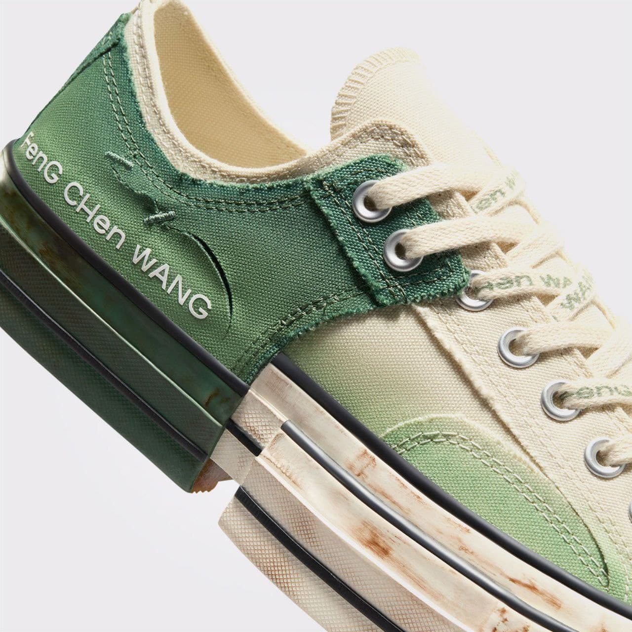 کانورس آل استار بدون ساق ایکس فنگ چن ونگ سبز Converse 1970 X Feng Chen Weng green — تصویر ۴