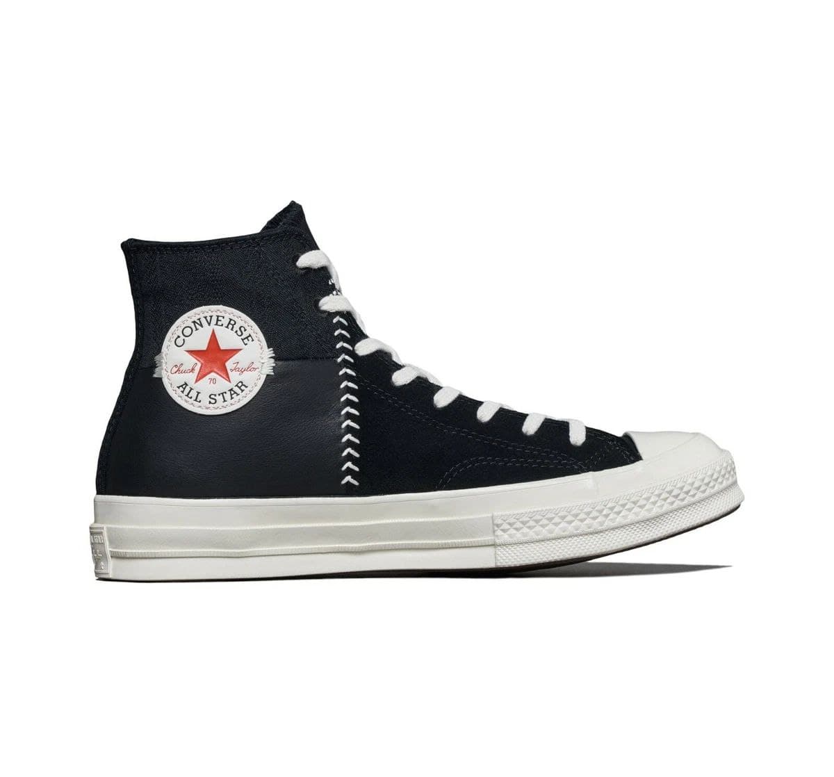 کانورس ساقدار چاک ۷۰ کرافت مشکی Converse Chuck 70 Crafted Leather High Black Egret