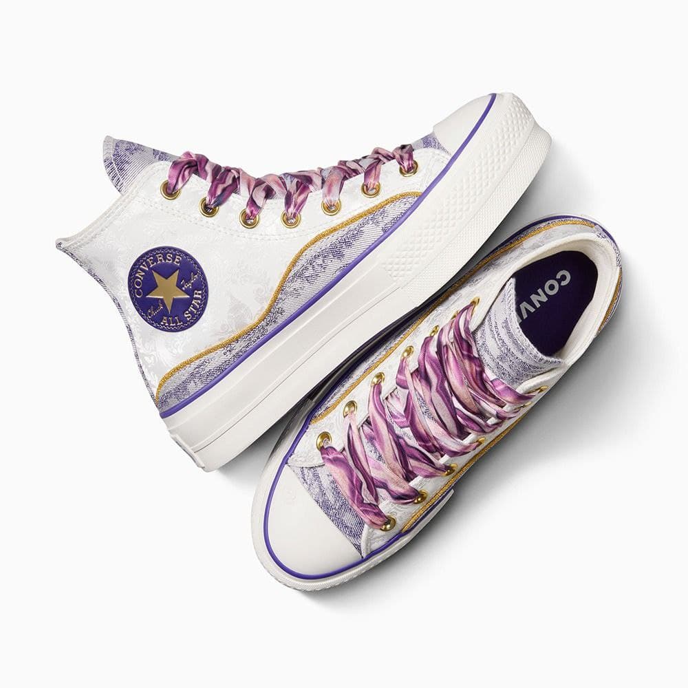 کانورس ساقدار آل استار چاک تیلور سفید بنفش Converse Chuck Taylor purple — تصویر ۵