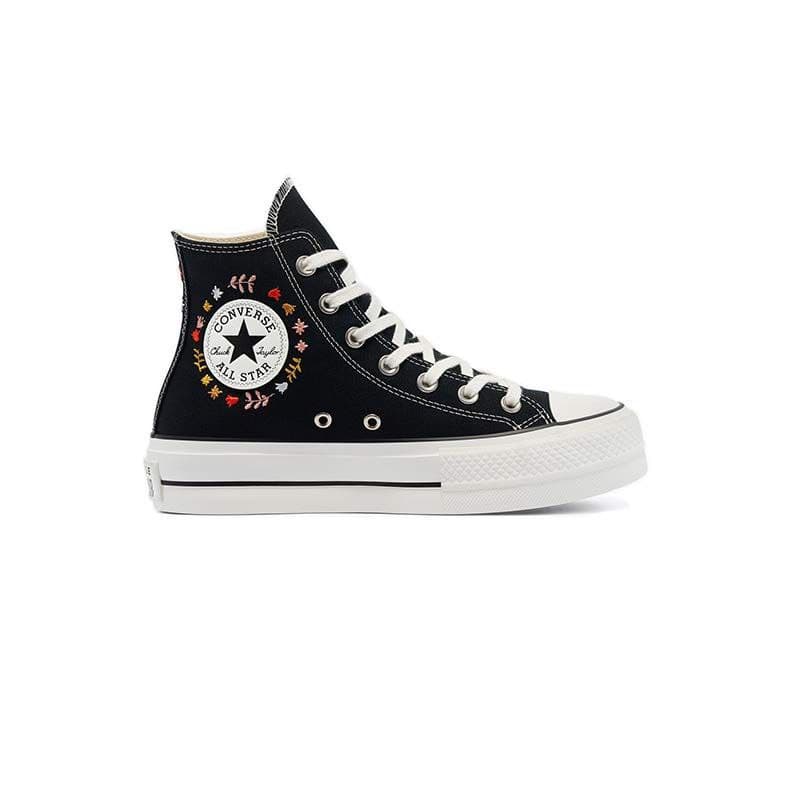 کانورس آل استار چاک تیلور پلتفرم ساقدار مشکی طرحدار Converse Chuck Taylor Plataforma All Star Black — تصویر ۳