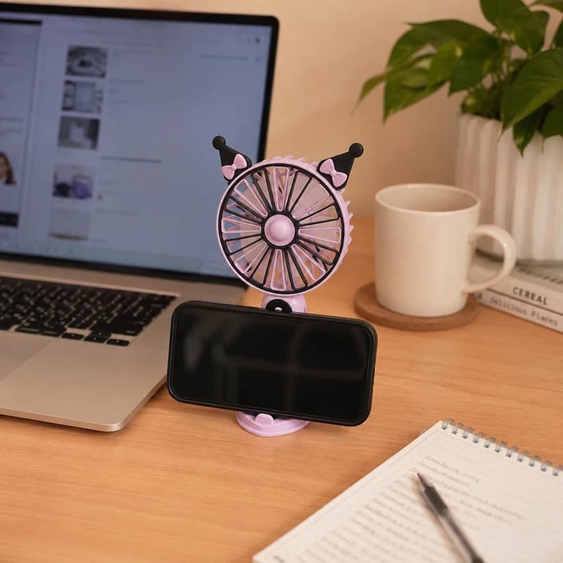 پنکه‌ شارژی مدل Mini Circle Portable & Rechargeable Fan — تصویر ۳