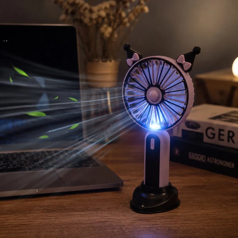 پنکه‌ شارژی مدل Mini Circle Portable & Rechargeable Fan — تصویر ۴