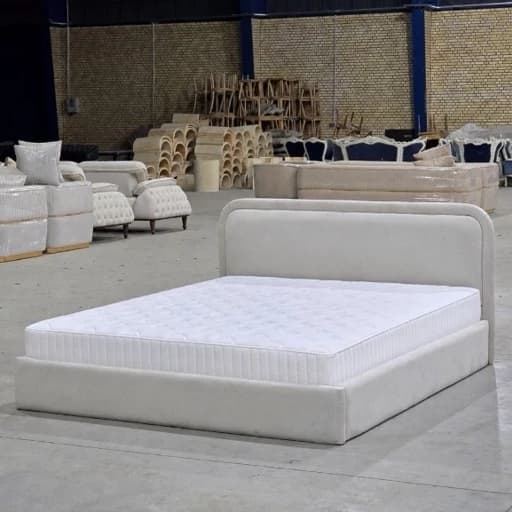 تخت خواب دونفره پارچه ای مبلمان فرنا مدل 1142914