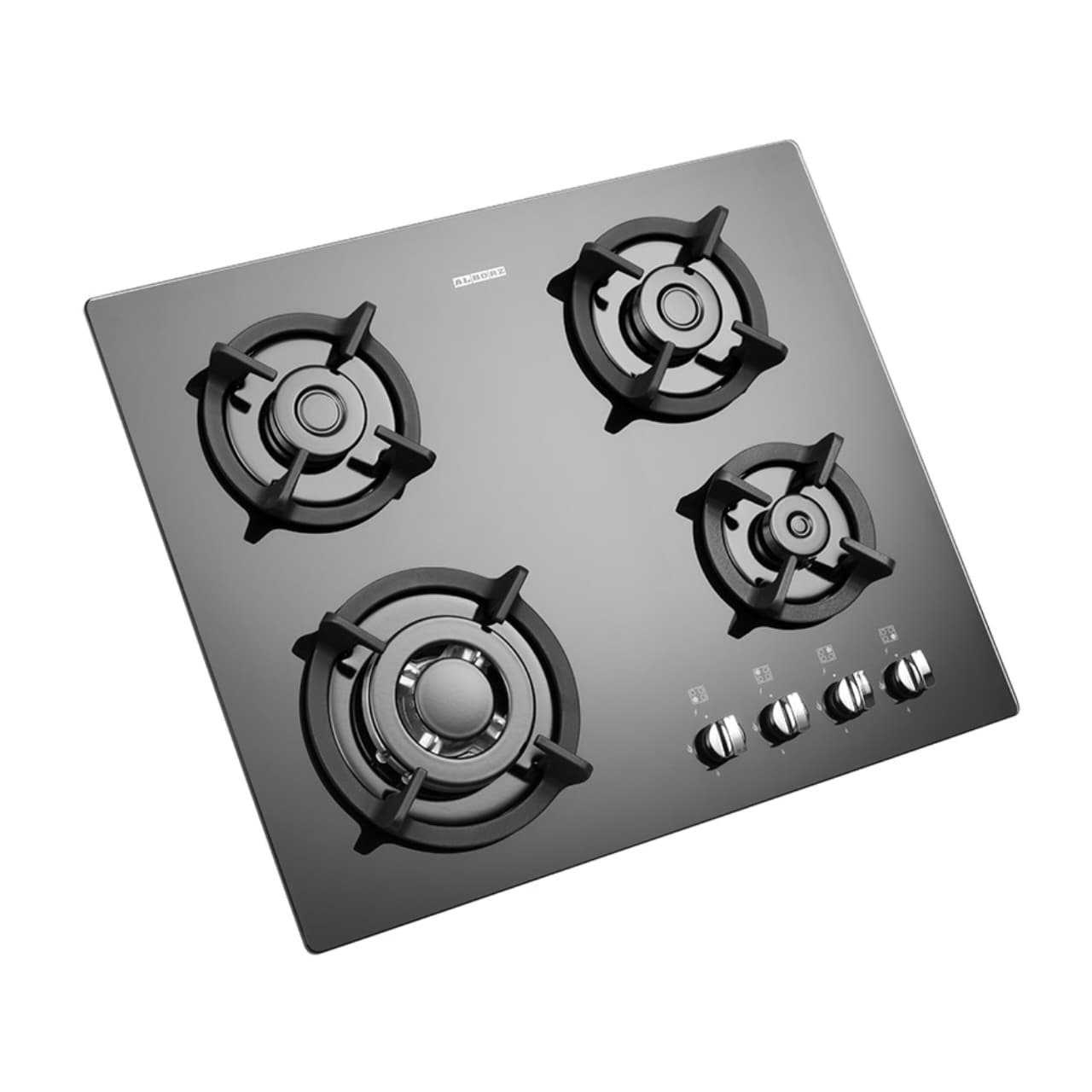 اجاق گاز صفحه ای شیشه‌ای استیل البرز مدل G 4652 با قطعات ایرانی — تصویر ۲