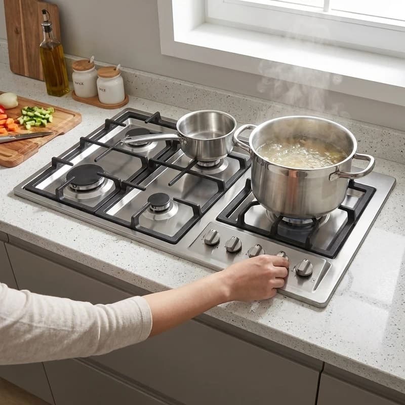 اجاق گاز صفحه ای استیل اخوان مدل GI-135-S — تصویر ۲